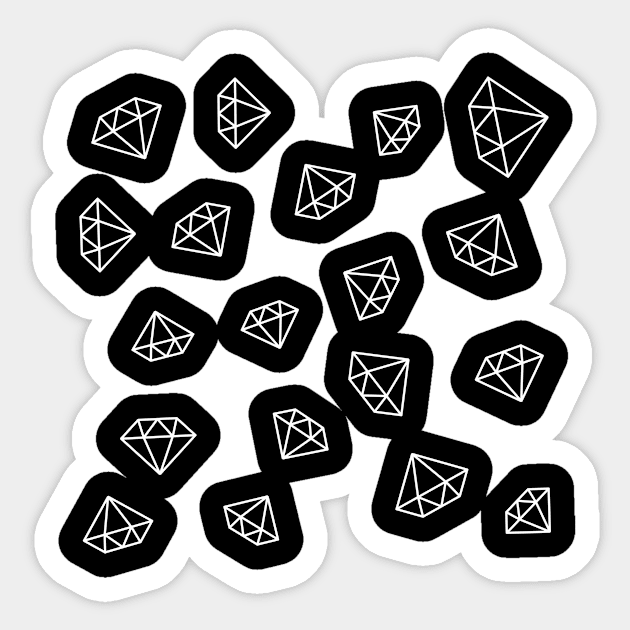 Diamonds Pattern v2 Sticker by Jennifer